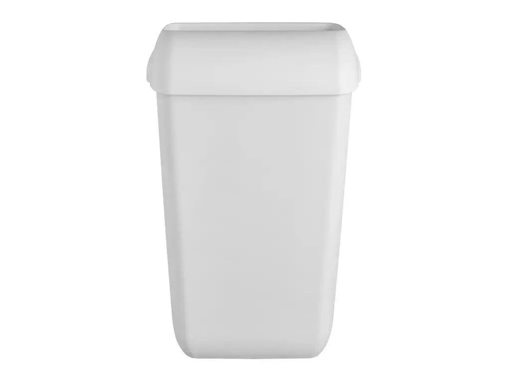 Waste bin / trash can - open flap and wall mounting
