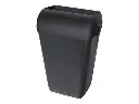 [00257] Afvalbak / vuilnisbak - open inworpklep en muurbevestiging (23L, zwart)