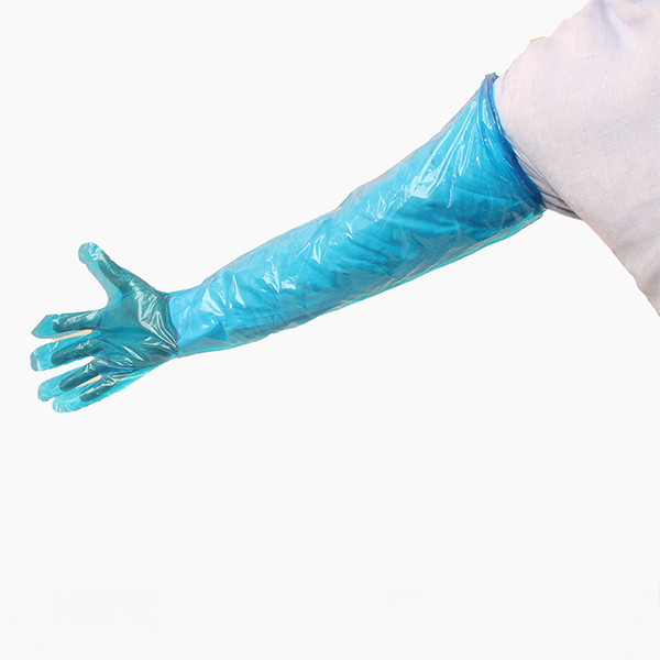 Veterinary gloves LDPE 90cm 20x50pcs Blue
