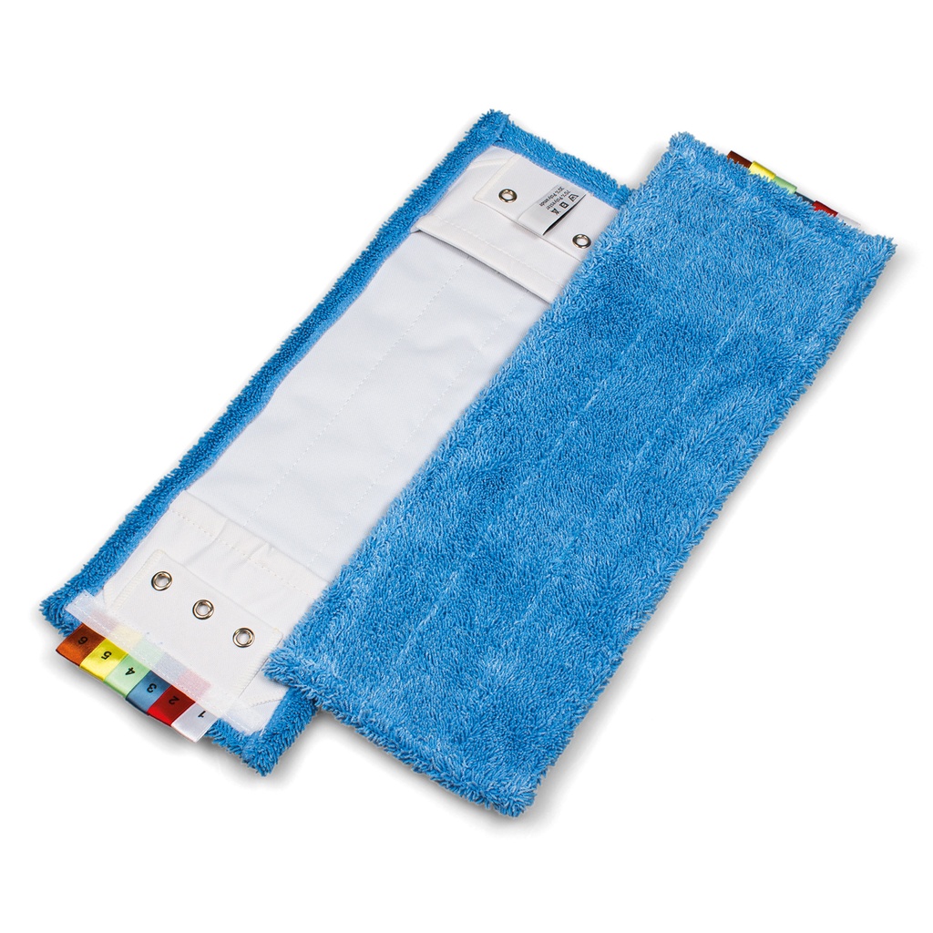 Mop POCKETS microvezel blauw + kleurcod - 46cm