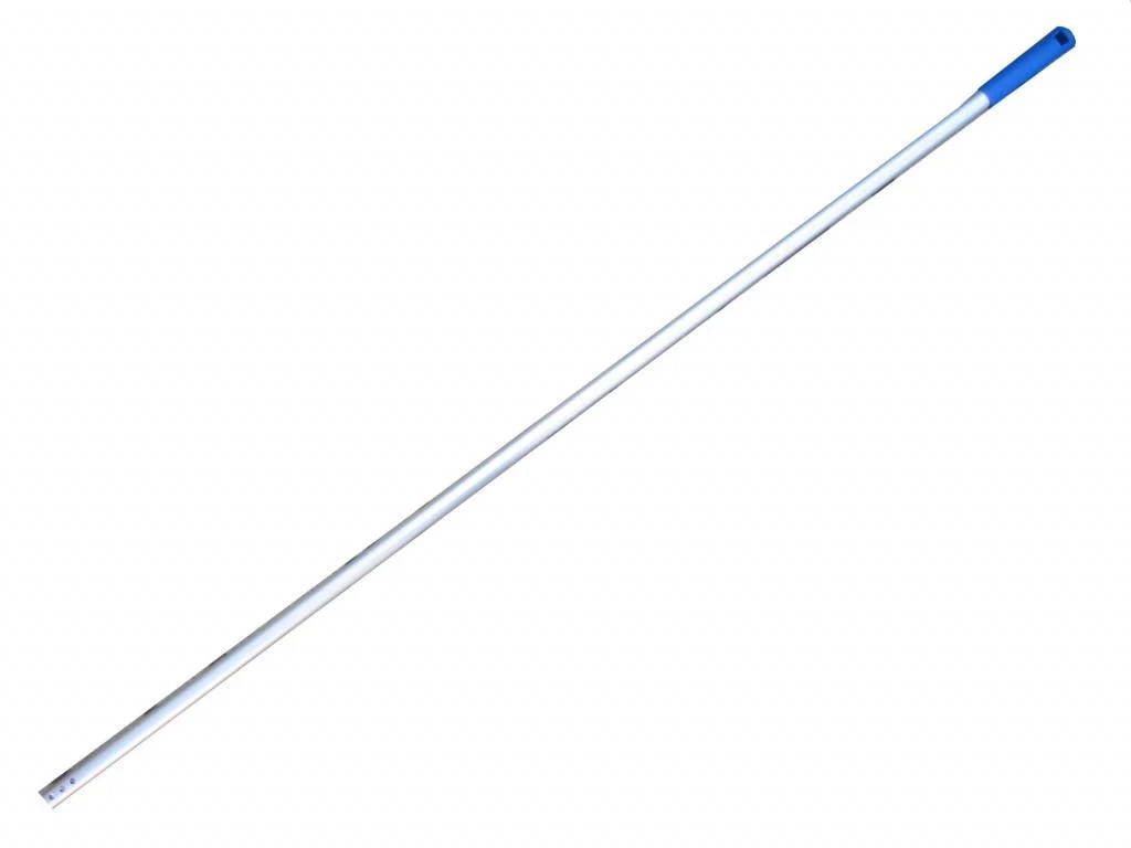 Aluminum handle 140cm + hole for (flat) mop/flaker/swiffer