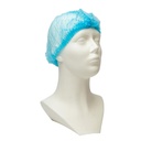 [06000] Haarnet wokkel PP 10x100st enkel elastiek - 53cm (blauw)