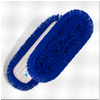 Vlakmop/vlokker acryl blauw met zakjes - 100cm