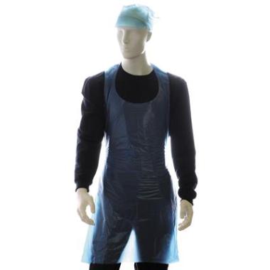 Wegwerpschort LDPE blok 50mµ 76x148cm 10x50st - BLAUW