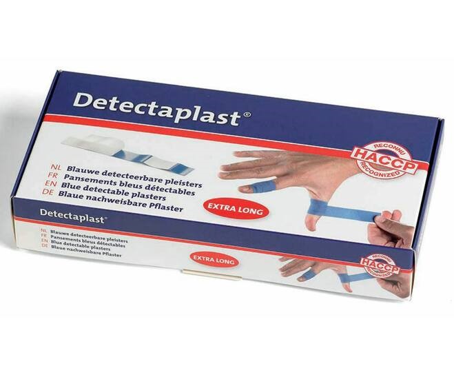 Detect. pleister elastisch blauw 180x20mm - 100st