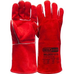 [00605] Lashandschoen 5-vinger Rood Kevlar 35cm