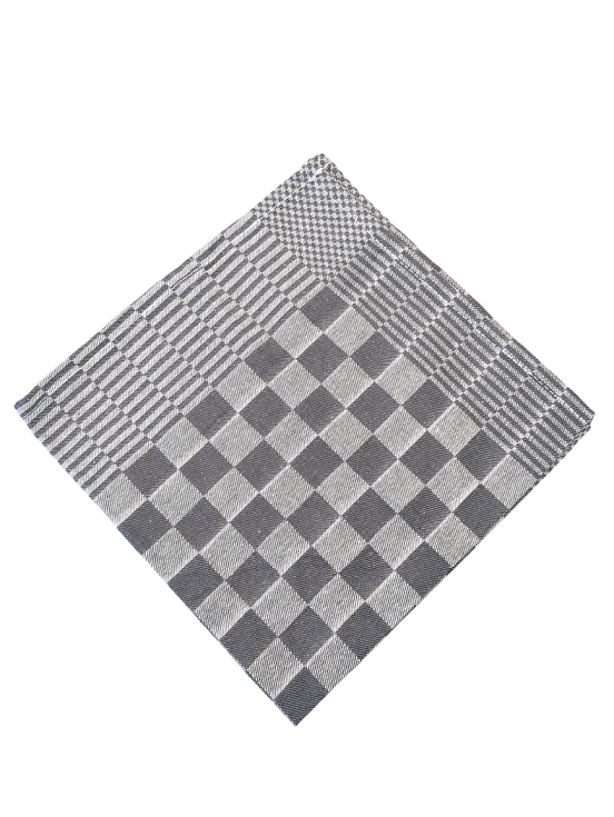 Keukenhanddoek 'Theedoek' geblokt 65x65cm - 1x6st