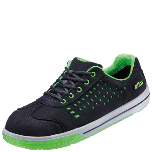 Atlas Sneaker laag A240 S1 groen/zwart perfo