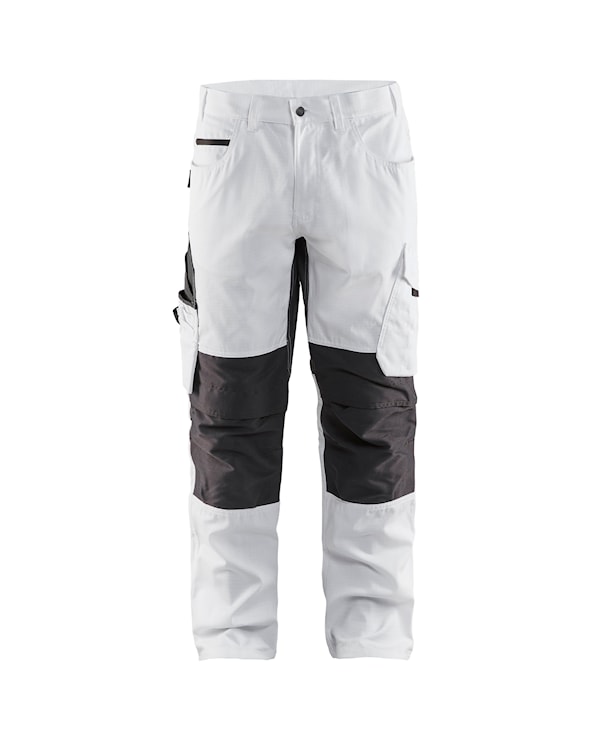 Pantalon de travail Blakläder pour peintre 1095 stretch+genoux blanc/gris foncé