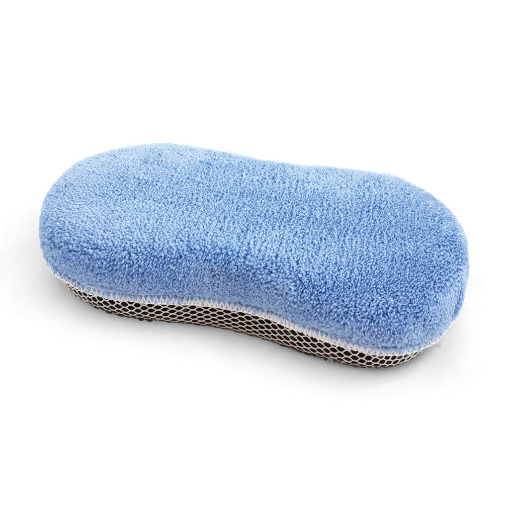 Éponge de voiture en microfibre bleue