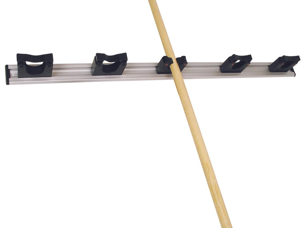 Borstelhouder 'Toolflex' - 5 beugels (zwart) - 90cm