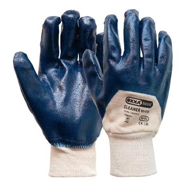 Glove NBR nitrile blue cuff + open back 