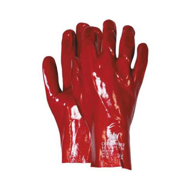 Handschoen PVC rood 27cm - 10