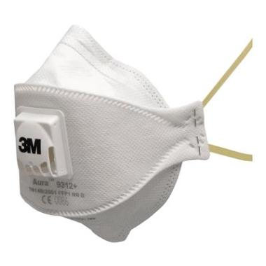 [02715] 3M FIJNSTOFMASKER FFP1 + ventiel  9312 - 10st