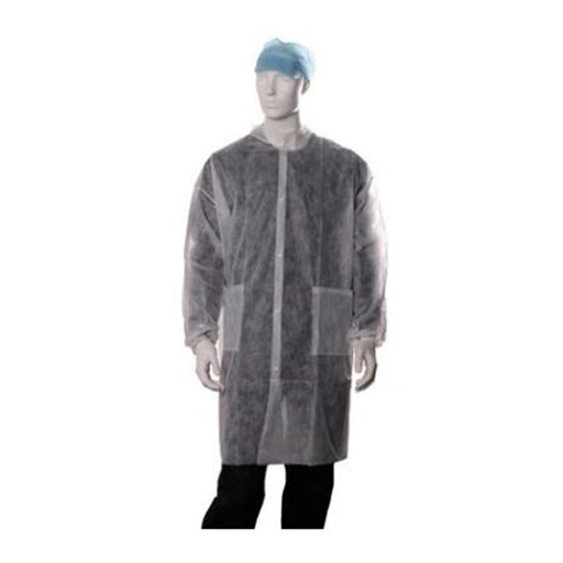 Bezoekersjas PP drukknoop 50st (lengte 105cm)