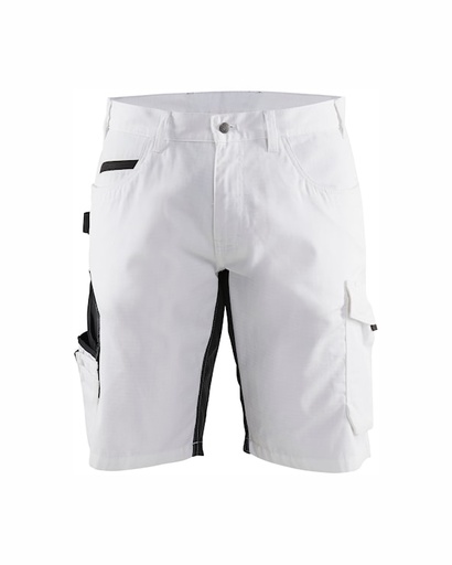 Short de peintre extensible Blakläder 1094 Blanc/Gris foncé