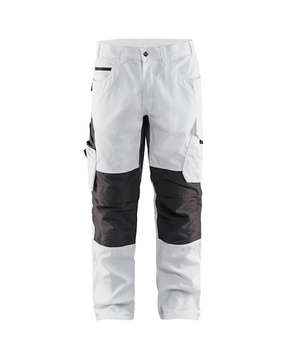 Blakläder Painter's Work Trousers 1095 stretch+knees white/dark grey