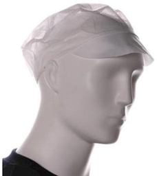 [02759] Pet met Klep+Haarnet 10x100st - wit