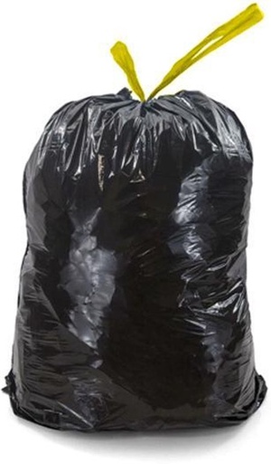 [01739] Vuilniszak 65x75+5 LDPE grijs trekb T50 65L 20x10z