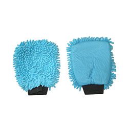 [01259] Gant de lavage RASTA en microfibre bleue