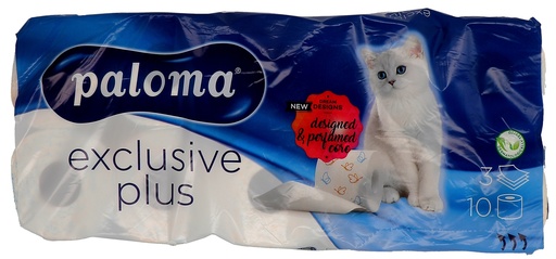 [02419] Toiletpapier Paloma 3-laags 9x10rln