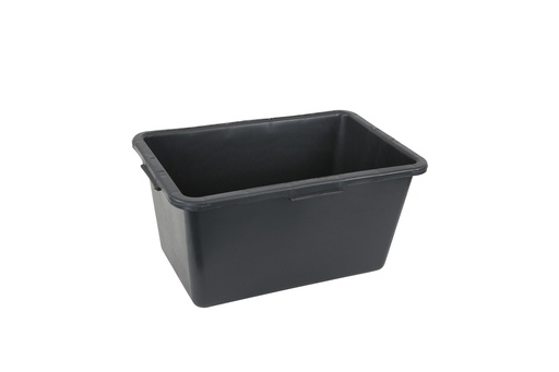 [06512] Square tub black 380x590x290mm - 45L