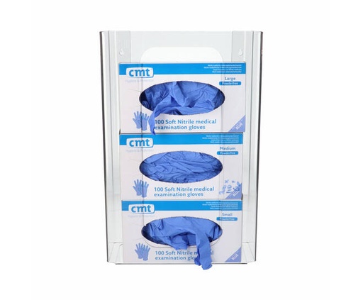 [03397] Wanddispenser transparant 3x disp.glove 36x26x10